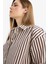 Loose Fit Çizgili Poplin Uzun Kollu Gömlek F0403AX25SM 5