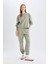 Regular Fit 2'li Takım Sweatshirt Beli Lastikli Jogger Eşofman Altı D8022AXNS 3