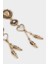 Kadın Eskitme Kalpli Gold Küpe E4521AXNS 2