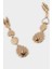 Kadın Eskitme Kalpli Gold Küpe E4521AXNS 3