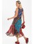 Peçvörk Vual Elbise | Patchwork Dress Turkuaz 2