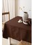 Premium | Keten Koyu Kahve Masa Örtüsü 110 X 160 Cm 4