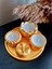 Gold Renk 5'li Set (16 cm Sunum Tepsisi + 3 Mum + Tütsülük) Hediye Tütsü 4