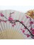 Yelpaze Bambu Kumaş Serinletici Vintage Kiraz Çiçeği Şık Dekorasyon Püsküllü Japon Yelpaze 0198 3