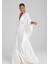Serena Beyaz Kaftan, Şifon Beyaz Kaftan, Incili Beyaz Kaftan, Şık Pareo, Sahil Giyim 1
