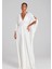 Serena Beyaz Kaftan, Şifon Beyaz Kaftan, Incili Beyaz Kaftan, Şık Pareo, Sahil Giyim 3