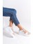 Valencıa Cırt Cırtlı Ortopedik Taban Kadın Sneaker - Ten Mavi 2