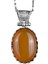 Doğal Taş Kolye - 925 Ayar Gümüş Kolye (Sarı Akik) 1