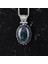 Doğal Taş Kolye - 925 Ayar Gümüş Kolye (Moss Agate) 4