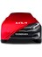 Kia Ceed 2 Station Wagon (2012 - 2018) Kırmızı Kumaş Araba Branda Logolu Kumaş Araba Brandası Penye Oto Branda 1