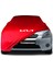 Kia Ceed 1 Hatchback (2007 - 2012) Kırmızı Kumaş Araba Branda Logolu Kumaş Araba Brandası Penye Oto Branda 1