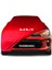 Kia Rio 3 Sedan (2015 - ) Kırmızı Kumaş Araba Branda Logolu Kumaş Araba Brandası Penye Oto Branda 1