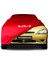 Kia Rio 1 Hatchback (1999 - 2005) Kırmızı Kumaş Araba Branda Logolu Kumaş Araba Brandası Penye Oto Branda 1