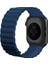 Watch 10 46MM Kordon Magnetik Tak Çıkar Silikon Strap Kayış Lacivert 1