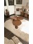 Wood Wooden Ahşap Kahverengi Renk 3’lü Set Mantar Yan Sehpa Fiskos Çiçeklik Decorative 3