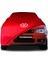 Volkswagen Polo 3 Sedan (1994-2000) Kırmızı Kumaş Araba Branda Logolu Kumaş Araba Brandası Penye Oto Branda 1