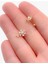 Cerrahi Çelik Piercing Zirkon Taşlı Incili Çiçek Figürlü Kıkırdak Helix Tragus Piercing (1ADET) 3