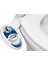 Bidet Neo 120 - Kendi Kendini Temizleme, Taze, Su, Elektriksiz Mekanik Bide Tuvalet Başlığı (Mavi ve Beyaz) 1
