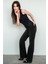 Siyah Yüksek Bel Kadın Wide Leg Pantolon MG2388 4