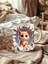 Yavru Kedi Sarı Baskılı 3D Tasarım Porselen Kupa Mug - JS07 1