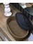 Jüt Hasır Sepet Oval Kapaklı Organizer 30 x 20 3
