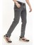 Erkek Denim Regular Fit Rahat Kalp Normal Bel Düz Paça Dört Mevsim Likralı Kot Pantolon 95505-GRI 3