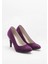 Mor Kadın Klasik Topuklu Ayakkabı Kadın Topuklu Abiye Ayakkabı Şık Gece Ayakkabısı 2