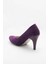 Mor Kadın Klasik Topuklu Ayakkabı Kadın Topuklu Abiye Ayakkabı Şık Gece Ayakkabısı 4
