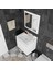 Helıa 60 cm Banyo Dolabı Takımı - Alt Dolap, Lavabolu Tezgah ve Ayna Dahil 2