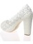 Kadın Beyaz Sedef Inci Taş Işlemeli Gelin Ayakkabı Kadın Topuklu Abiye Ayakkabı Şık Gece Ayakkabısı 4