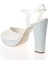 Kadın Beyaz Abiye Ayakkabı Kadın Topuklu Şık Gece Ayakkabısı Zarif Tasarım Yüksek Topuk 4