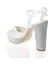 Kadın Beyaz Abiye Ayakkabı Kadın Topuklu Şık Gece Ayakkabısı Zarif Tasarım Yüksek Topuk 4