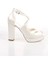 Kadın Beyaz Abiye Ayakkabı Kadın Topuklu Şık Gece Ayakkabısı Zarif Tasarım Yüksek Topuk 3