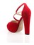 Kadın Moda Şık Kırmızı Süet Topuklu Zarif Tasarım Yüksek Topuk Düğün Nişan Gece Abiye Ayakkabısı 3