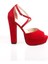 Kadın Moda Şık Kırmızı Süet Topuklu Zarif Tasarım Yüksek Topuk Düğün Nişan Gece Abiye Ayakkabısı 4