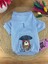 Mavi Penye Korsan Baskılı Kedi Köpek T-Shirt 1