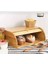 Bambu Açılır Kapanır Kapaklı Ekmek Kutusu Ekmeklik Ekmek Dolabı 38X19CM 2