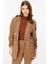 Kolu Büzgülü Çizgi Cep Ceket Kakao 01187 Kakao 2