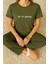 Kadın Yumuşak Dokulu Yarım Kollu Pijama Takımı 1