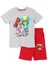 Leon Colt Poco Shelly Baskılı Erkek Çocuk Kapri T-Shirt 2'li Takım Gri Kırmızı 1