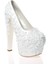 Kadın Beyaz Sedef İnci Taş İşlemeli Gelin Ayakkabı Kadın Topuklu Abiye Ayakkabı Şık Gece Ayakkabısı 1