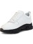 2136 Hakiki Deri Anatomik Air Tabanlı Erkek Sneakers Ayakkabı - NKT02136-BEYAZ-44 4