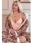 Karamel Wild Charm Exclusive Örme Sabahlıklı Kadın Pijama Takım 1
