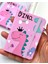 Sevimli Dino Desenli Mini Çizgili 80 Yaprak Pembe Renk Defter 5