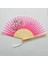 Yelpaze Bambu Kumaş Serinletici Vintage Pembe Şık Dekorasyon Püsküllü Japon Yelpaze 0297 2