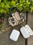 Krem Yılan Derisi Görünümlü Apple AirPods 1/2/3/4/pro/pro2/pro3 Uyumlu Universal Çanta 1