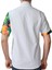Aşçı Ceketi Desenli Unisex Çıtçıtlı Kısa Kollu Yazlık Chef Aşçı Mutfak Ceket Ananas Desenli 3