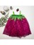 2-3-4 Yaş Askılı Çilek Kostüm Kız Çocuk Elbise Fuşya 1