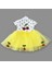 1-2-3 Yaş Payetli Kiraz Nakışlı Kiraz Etekli Kız Bebek Tütü Elbisesi Sarı 2