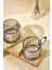 Ringo Line Color Füme 2'li 325 ml Cam Kupa Boncuklu Kulp Mug 3